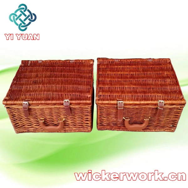 Wicker Storage Basket with Liner& Willow Food / Bread Basket