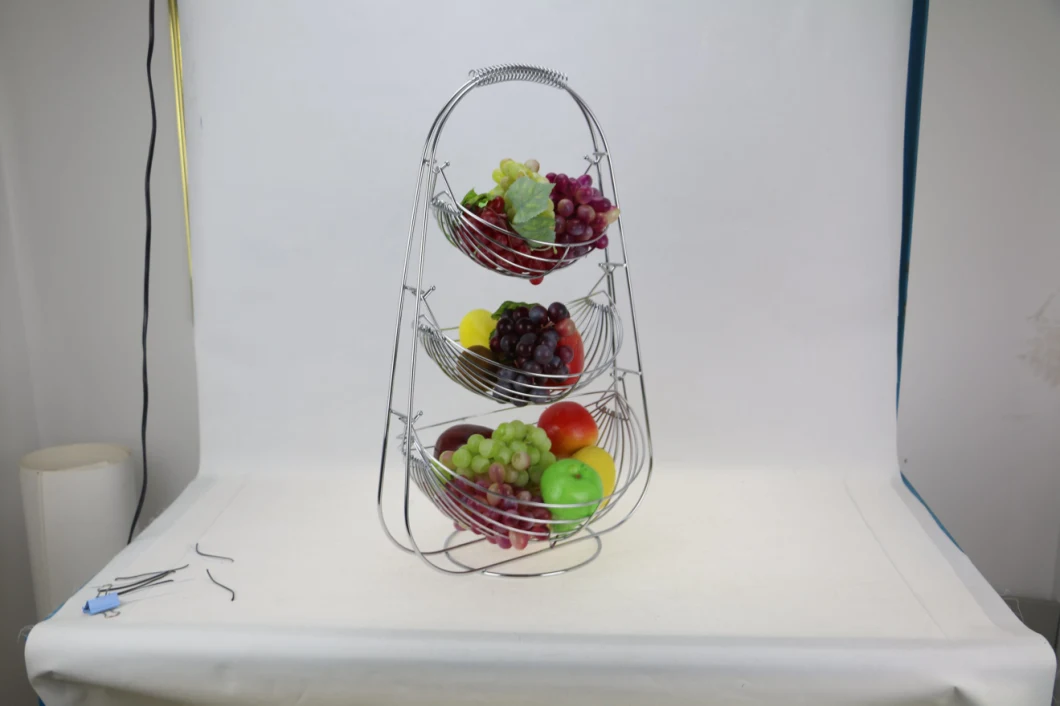 3-Tier Ship-Shape Detachable European Style Living Room Decoration Kitchen Storage Fruit Basket