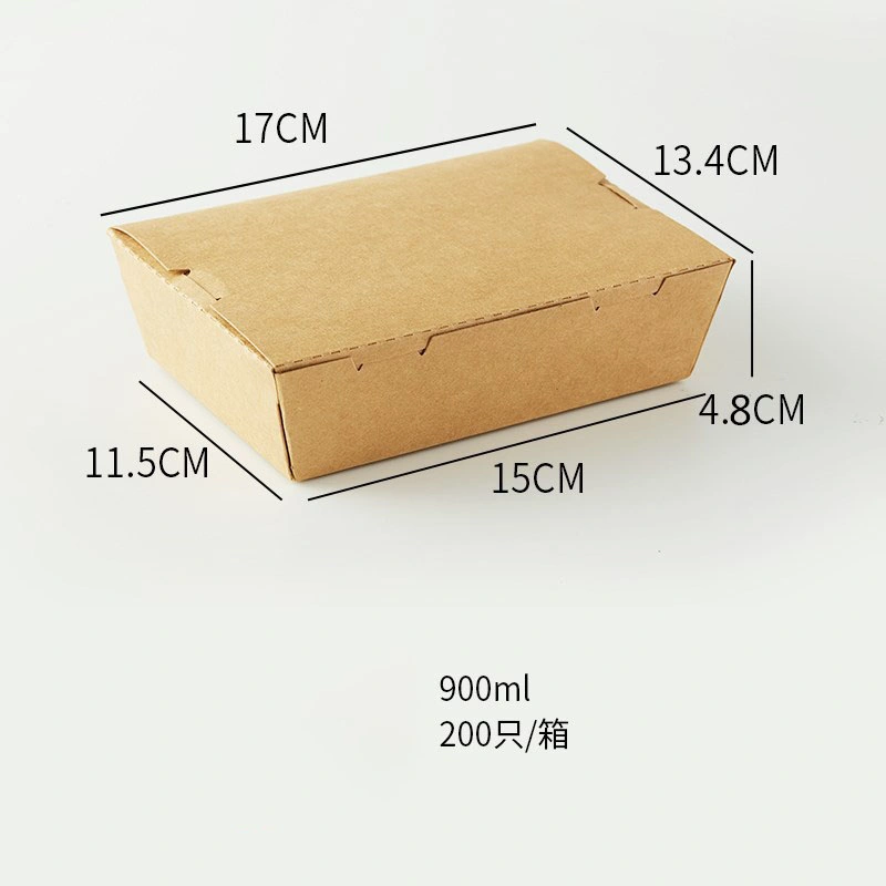 Custom Size Disposable Baking Dessert Packing Box Paper Kraft Box with Window Takeaway Food Package