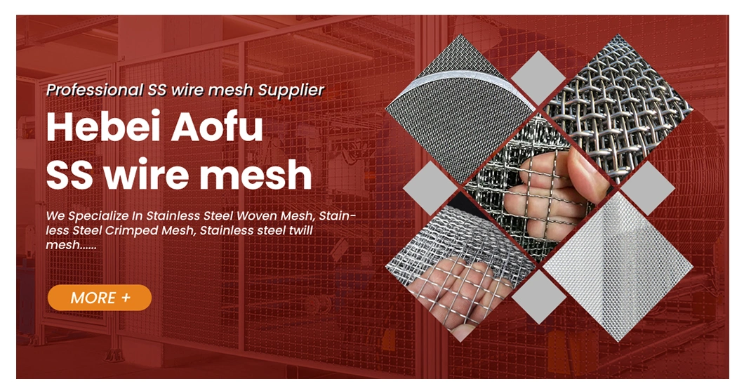 Aofu Wiremesh Light Weight Ultra Fine Stainless Steel Filter Wire Mesh Suppliers OEM Customized Crimped Wire Cloth China 15mm X 15m Mesh Size BBQ Crimped Mesh