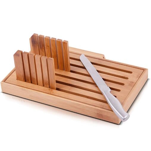 Bamboo Manual Bread Cutting Board Bamboo Bread Rack