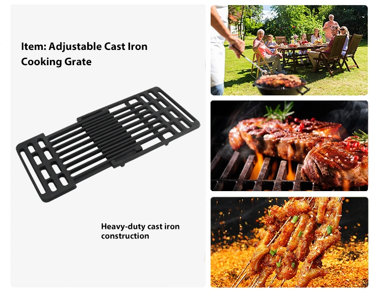 Hot Sale Extension Cast Iron Cooking Gas Grate Adjustable Gas Grill Grid Replacement Universal Cooking Grids for BBQ