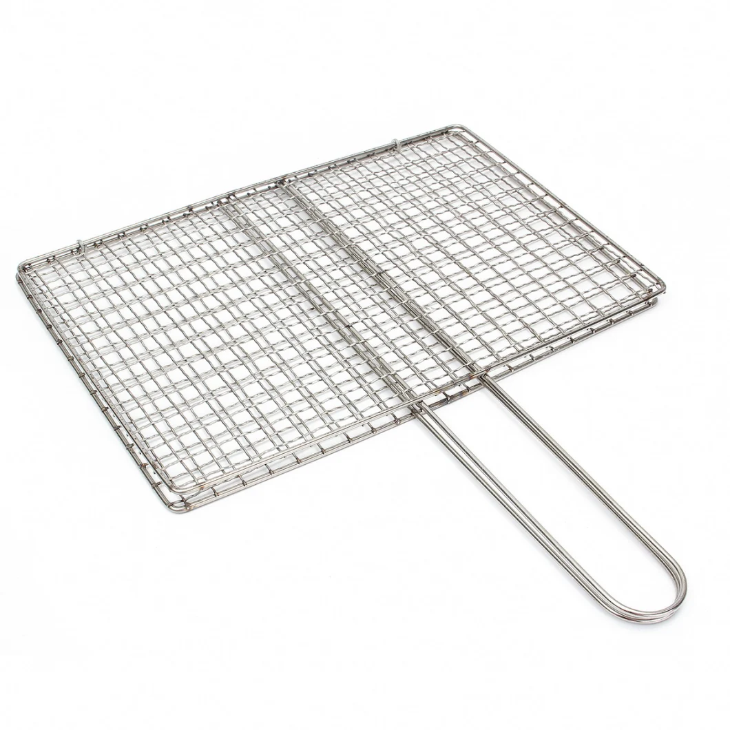 Hot Sale BBQ Stainless Steel Square Folding Barbecue Wire Mesh