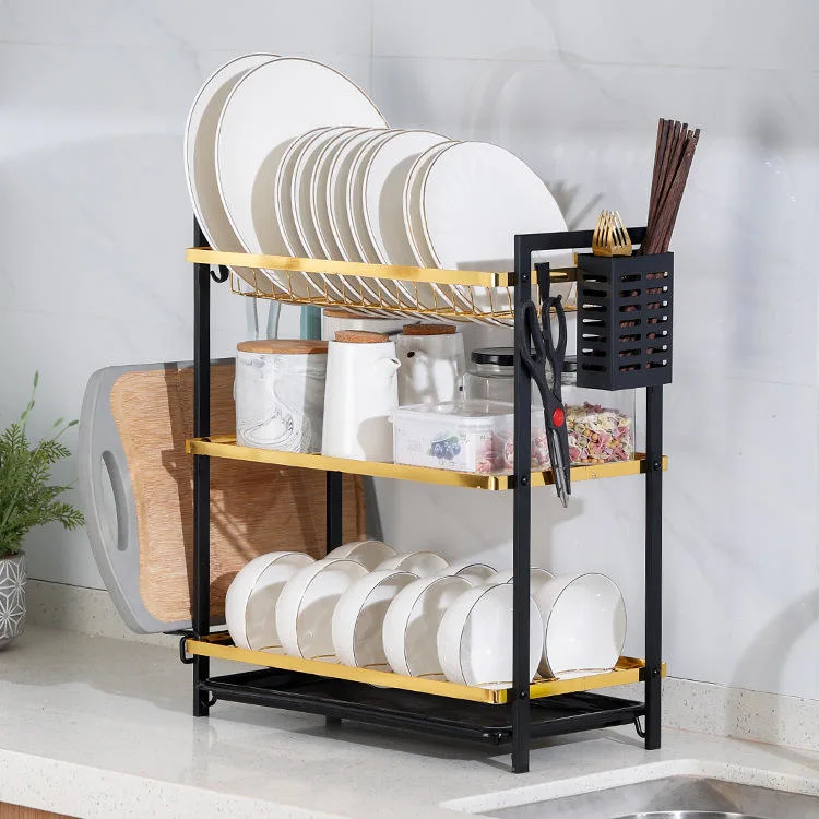 Wholesale Detachable Folding Multi-Layer Vertical Pot Cover Rack Kitchen Storage Rack Iron Multi-Function Countertop Pot Rack