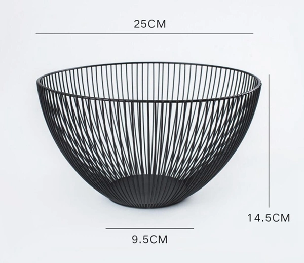 Metal Wire Fruit Bowl Storage Basket for Kitchen Organization