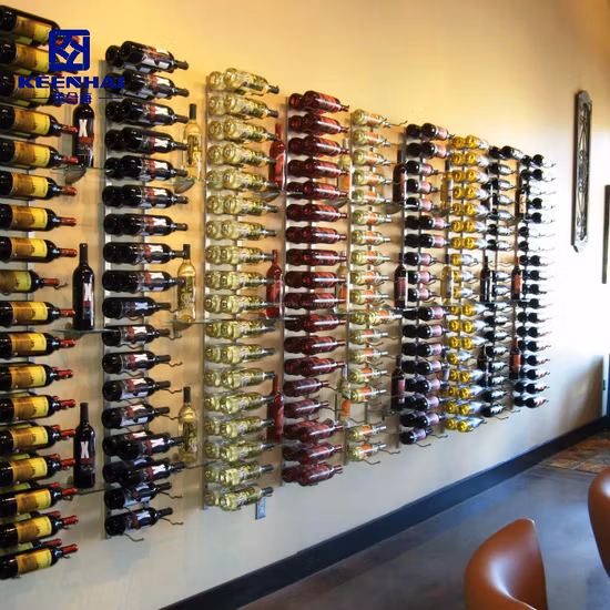 Keenhai OEM カスタム ステンレススチールと金属製のワインラック