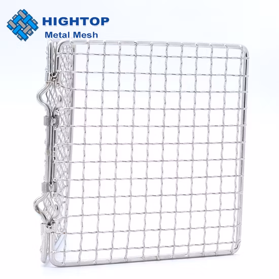 屋外多機能ステンレス鋼ポータブルキャンプ折りたたみグリルワイヤーメッシュ